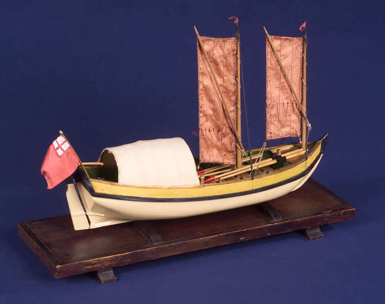 Scale model of a Gravesend Boat.  From the collection of the National Maritime Museum, Greenwich 